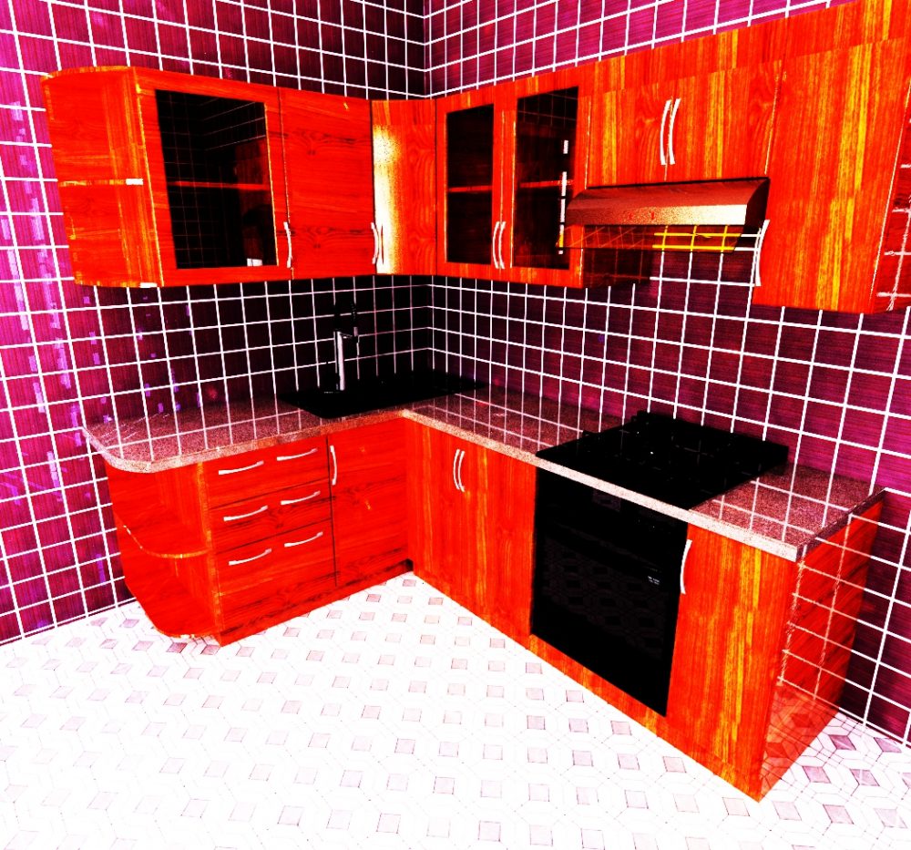 5-طراحی ااشپزخانه ال کلاسیک