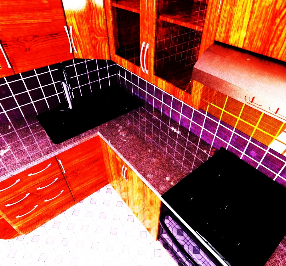 8-طراحی ااشپزخانه ال کلاسیک