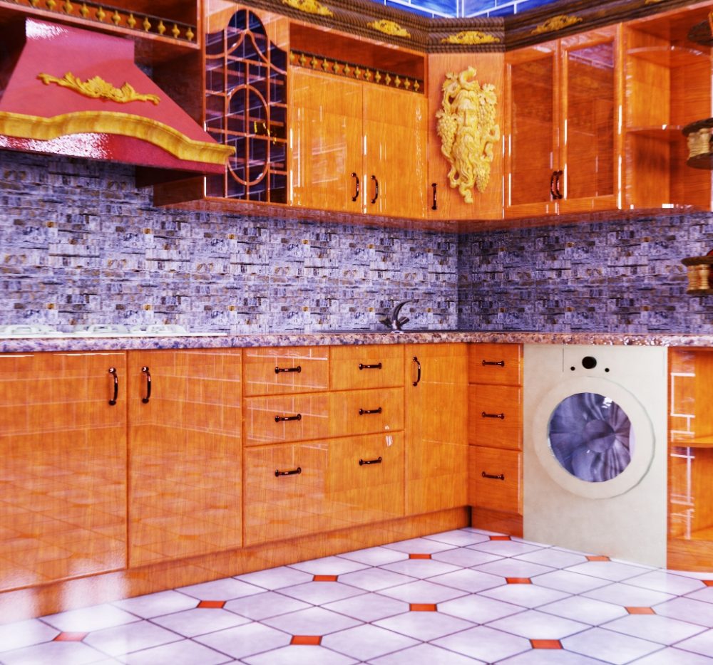 طراحی ااشپزخانه ال شکل