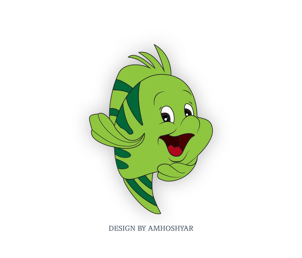 طراحی کاراکتر ماهی با ایلاستریتور