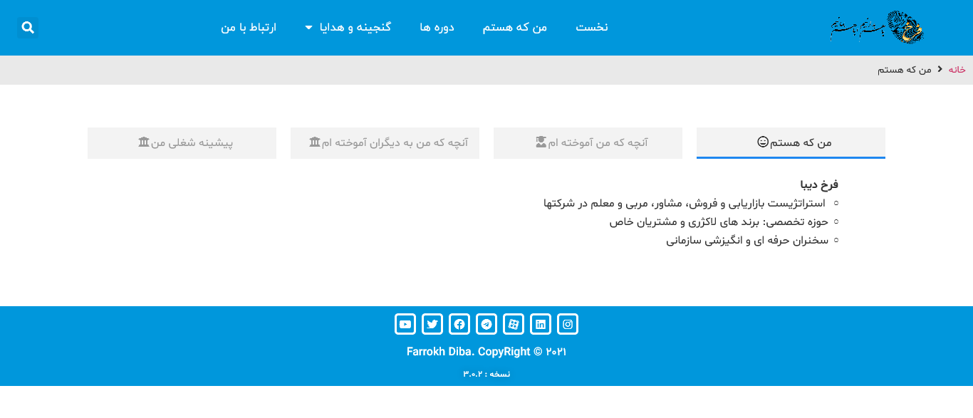 11-طراحی سایت شخصی فرخ دیبا