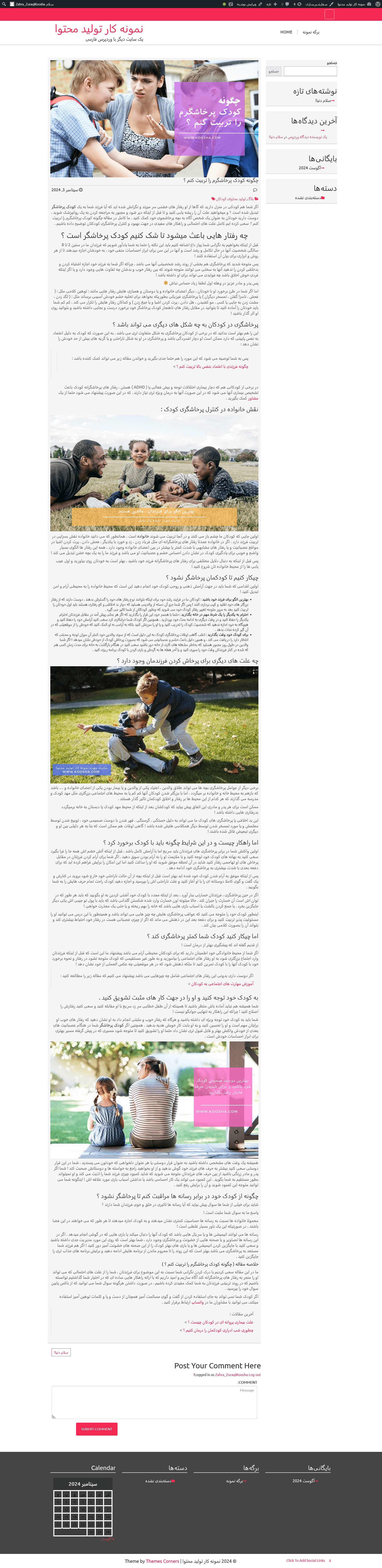 مقاله 2000 کاراکتری درباره پرخاشگری کودکان