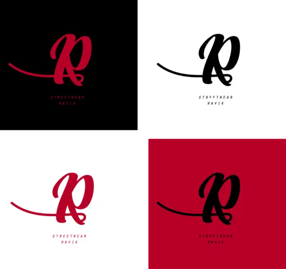 لوگو برای برند لباس ravik