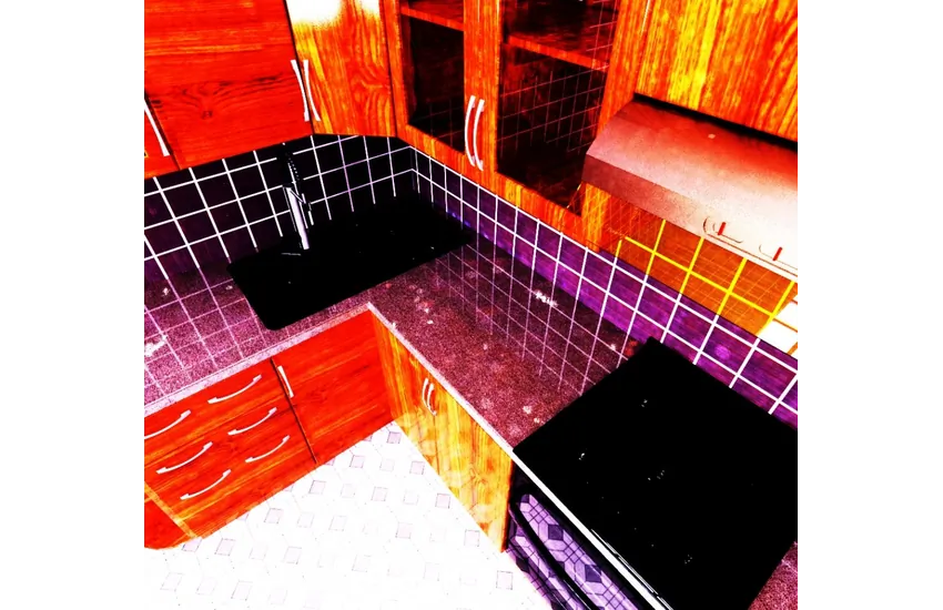 8-طراحی ااشپزخانه ال کلاسیک