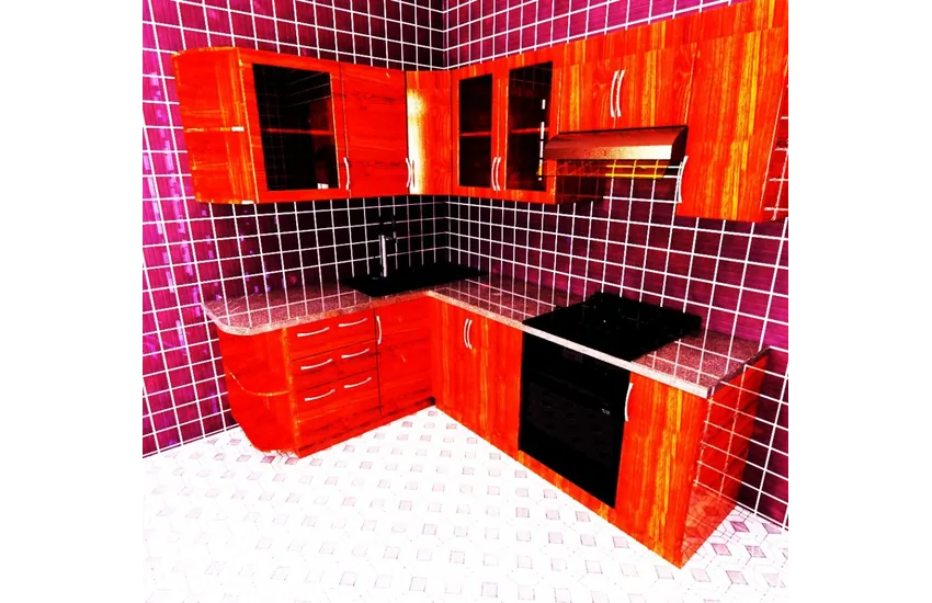 5-طراحی ااشپزخانه ال کلاسیک