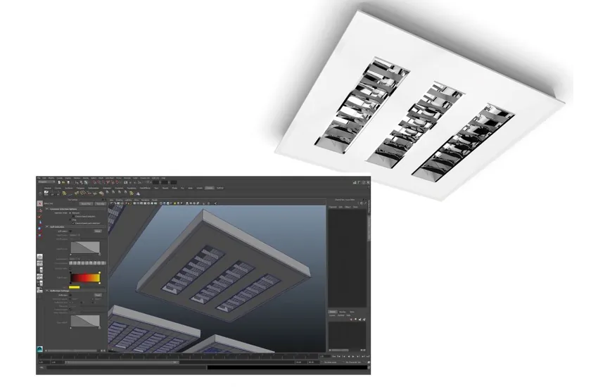 4-طراحی سه بعدی چراغ های صنایع روشنایی حمید