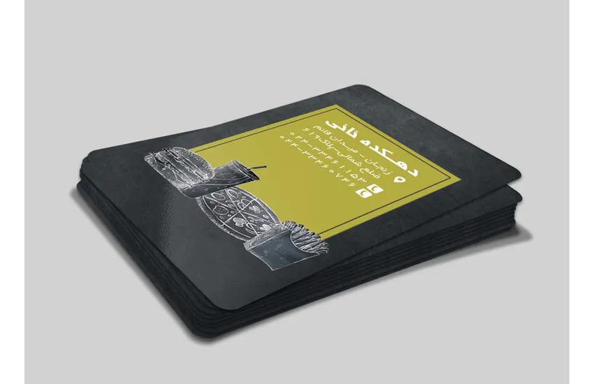 3-طراحی کارت ویزیت فست فود دهکده نانی