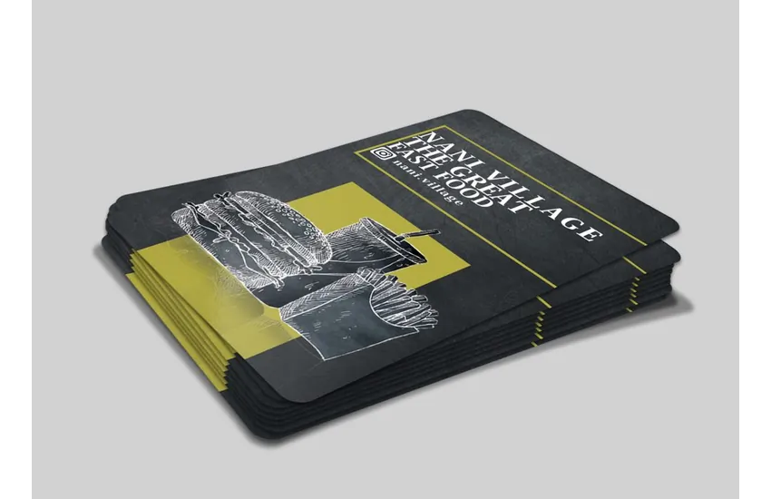 4-طراحی کارت ویزیت فست فود دهکده نانی