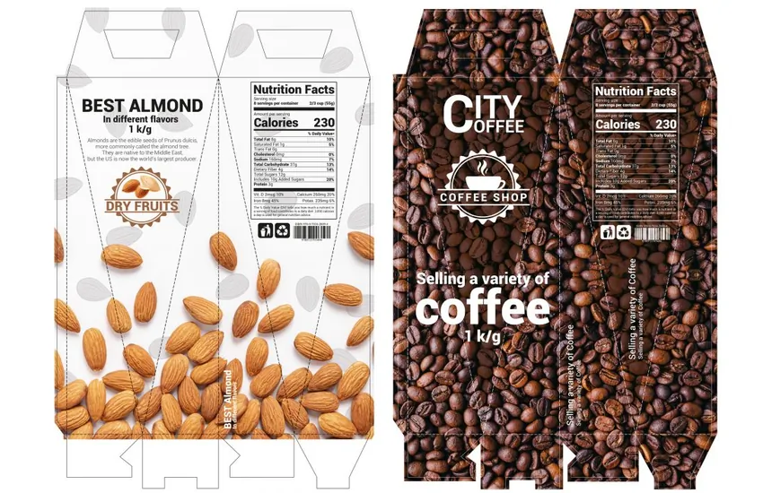 6-طراحی بسته بندی پاکت بادام و قهوه برای هلند / آمستردام