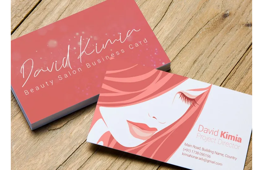 3-طراحی تمپلیت کارت ویزیت سالن زیبایی
