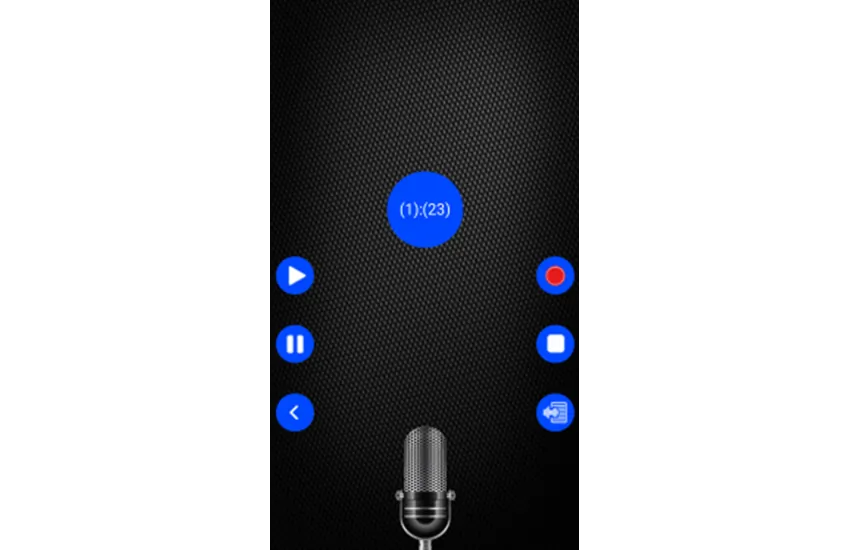 نمونه اپ طراحی شده ضبط صدای اندروید