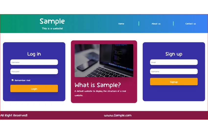 وبسایت انگلیسی پیشفرض