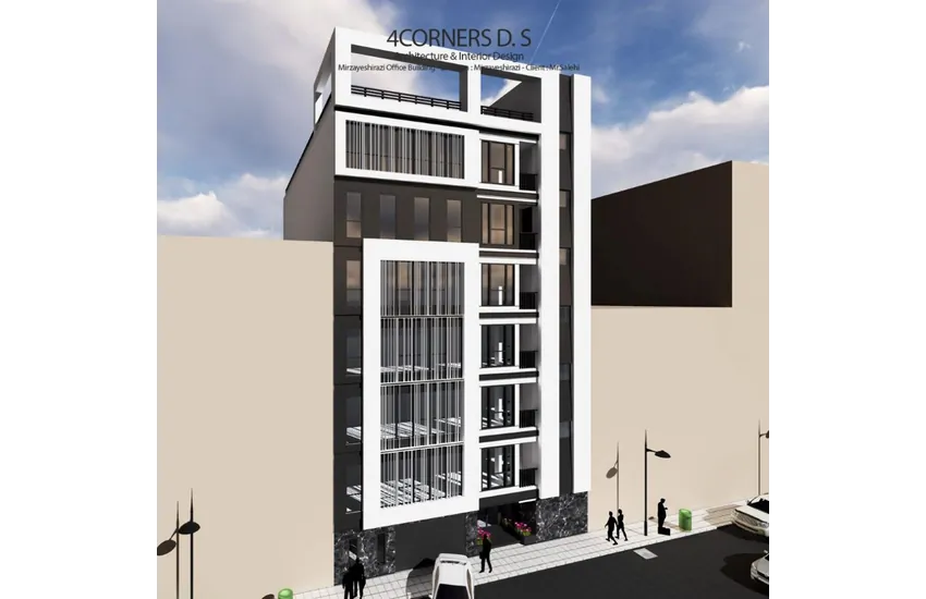 طراحی نمای ساختمان اداری میرزای شیرازی