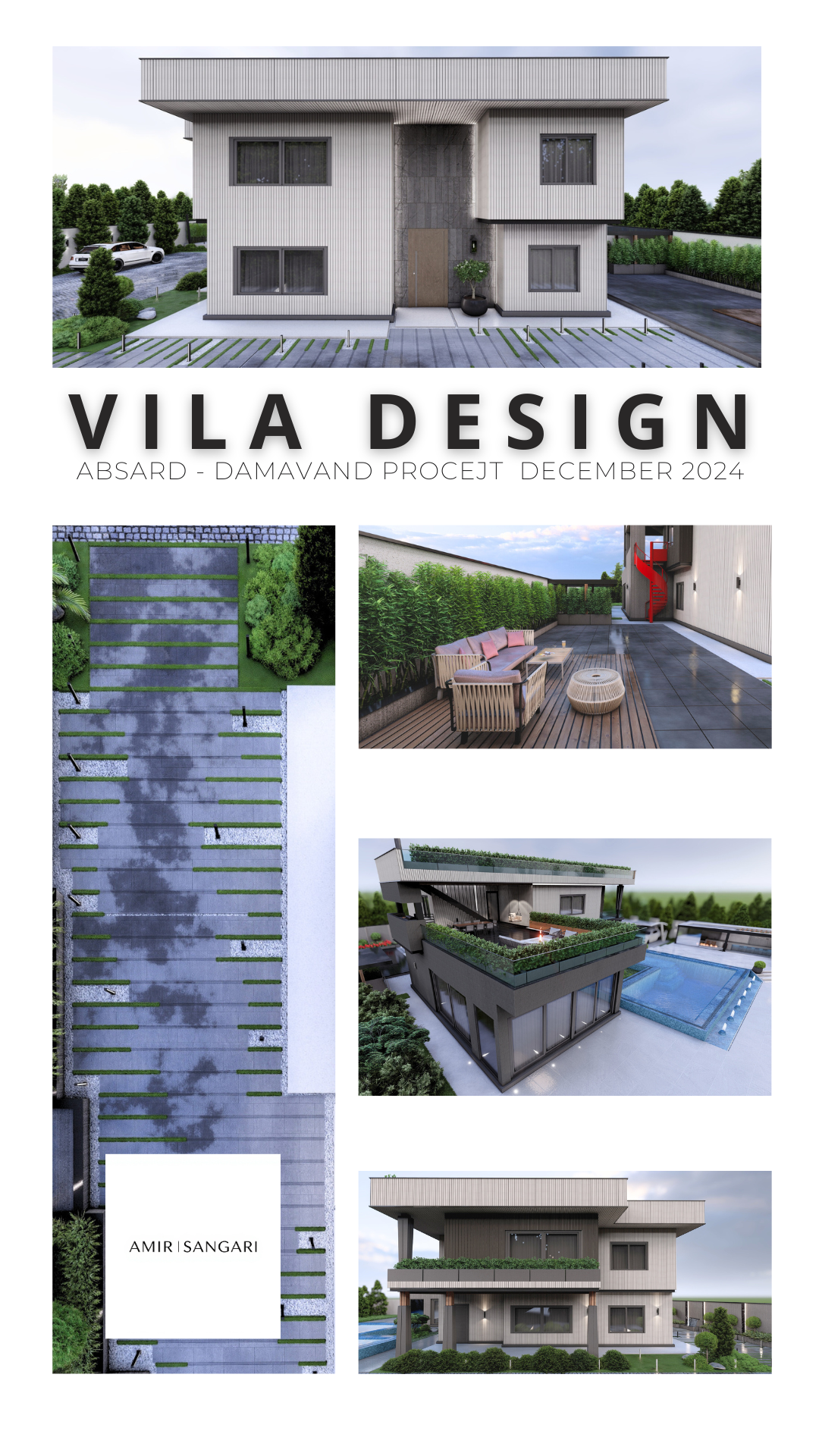 طراحی نما پروژه ویلایی مدرن