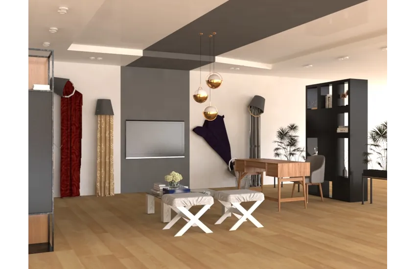 طراحی دفتر کار پارچه رومبلی