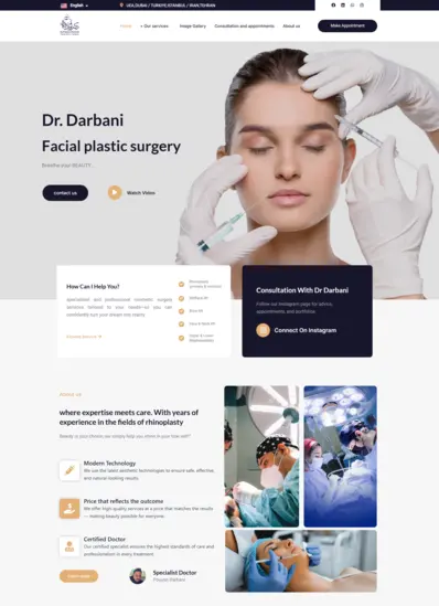 سایت 2 زبانه دکتر دربانی