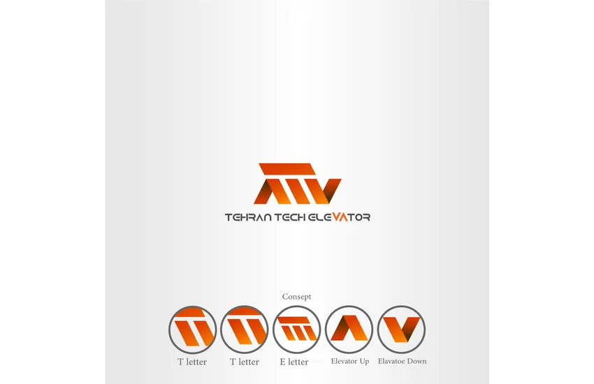 طراحی لوگوی شرکت tehran tech elevator
