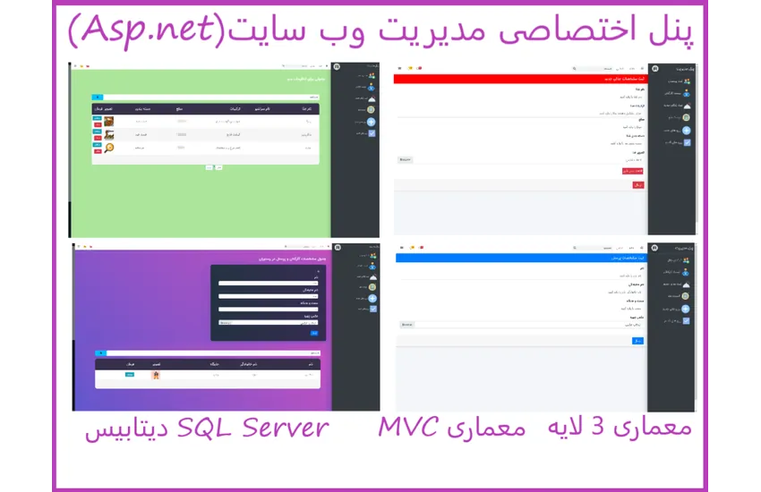 پنل مدیریت سایت(ماژول asp.net)