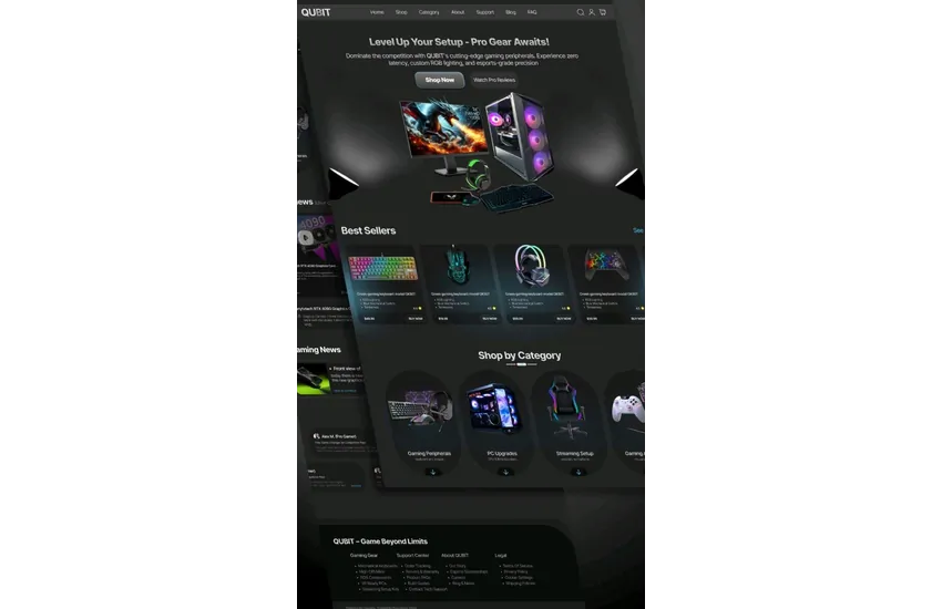 طراحی لندینگ سایت گیمینگ