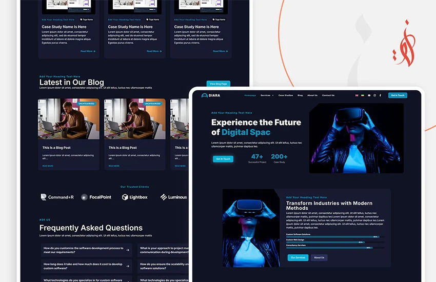 طراحی و پیاده سازی وبسایت دیارا