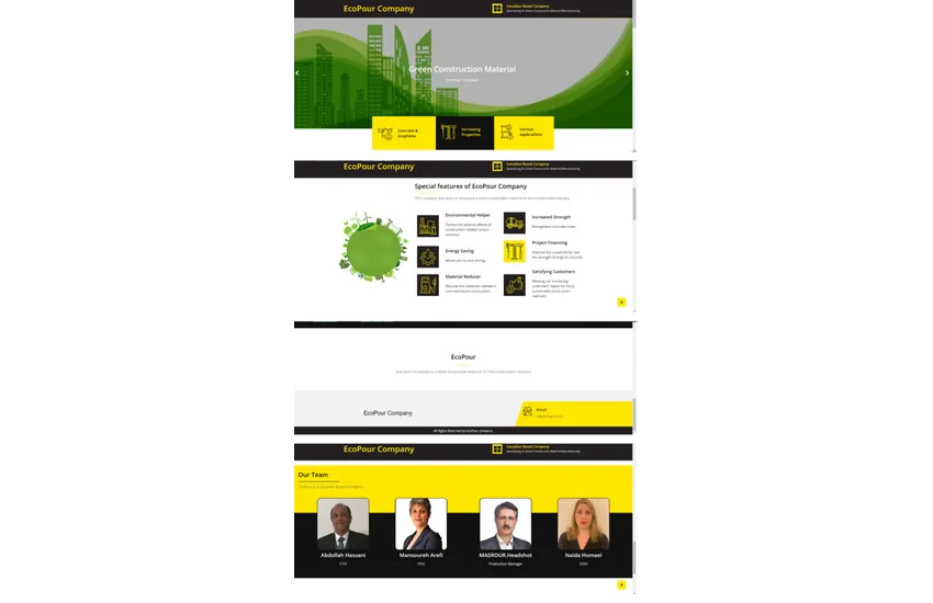 طراحی سایت شرکت مصالح ساختمانی