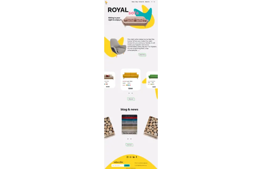 طراحی سایت فروشگاه مبلمان