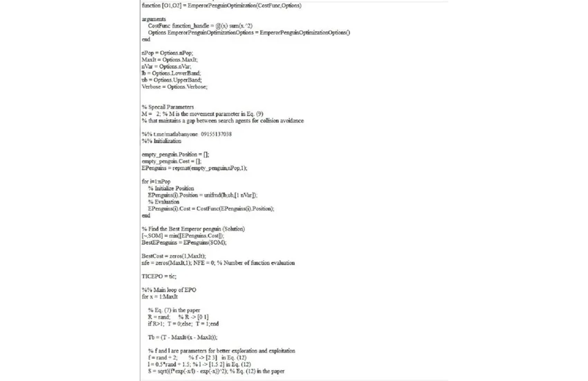 الگوریتم بهینه سازی پنگوئن امپراطور