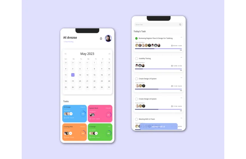 طراحی صفحه لیست کارهای روزانه Todo List