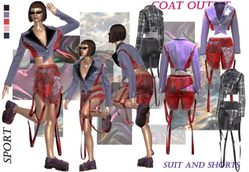 طراحی دیجیتالی و دستی انواع لباس با جزئیات کامل