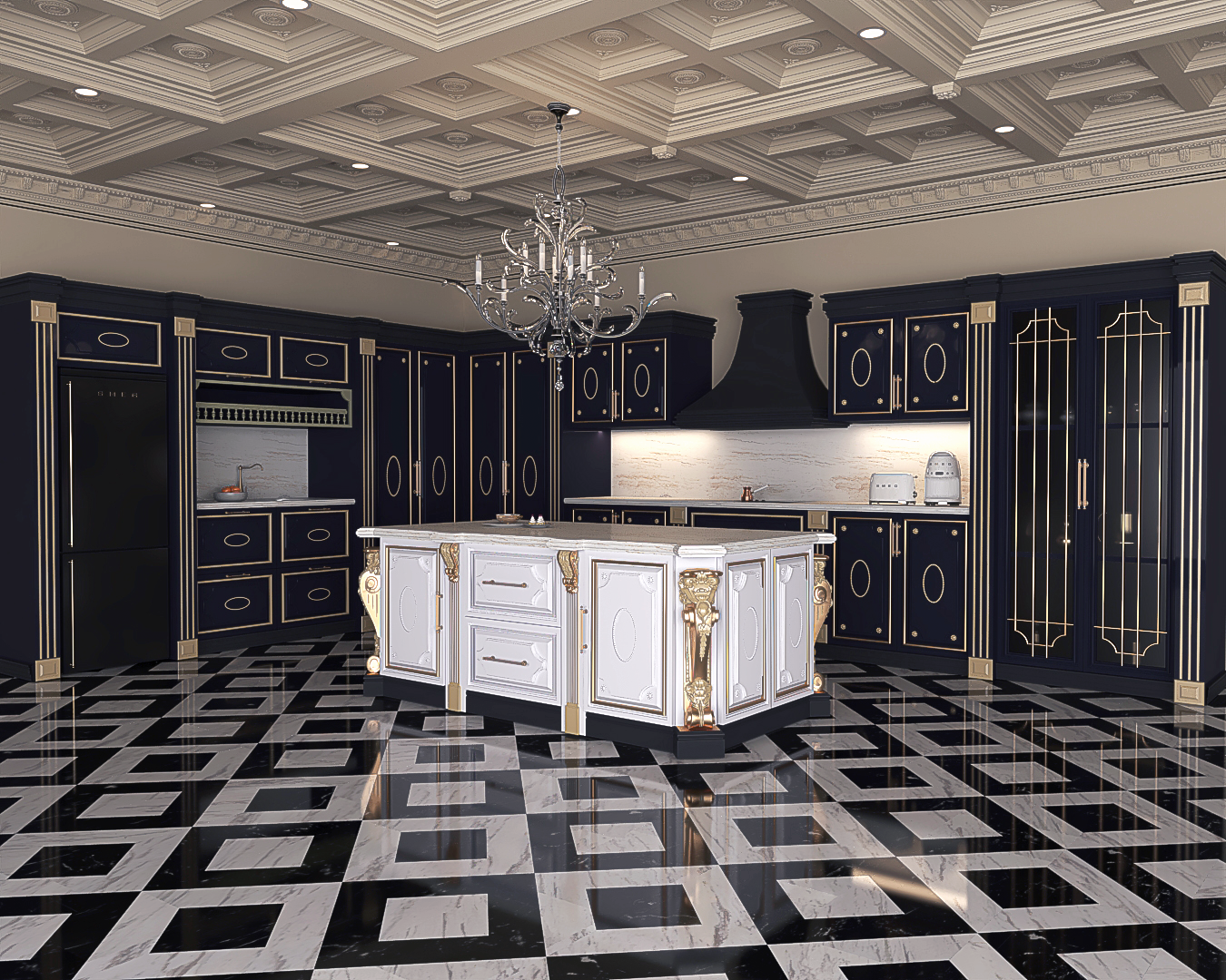 طراحی اشپزخانه کلاسیک