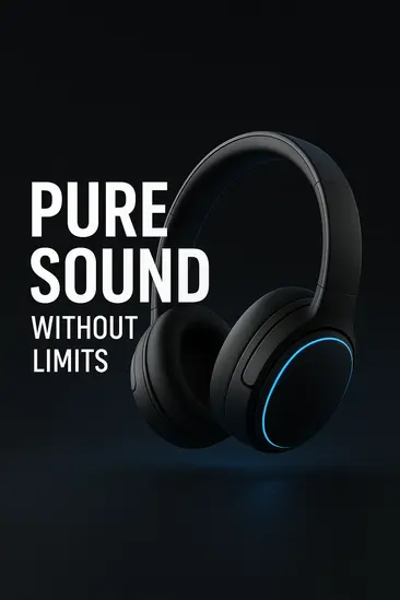 پوستر تبلیغاتی مدرن هدفون