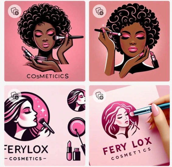 طراحی لوگو برای سالن آرایش فری لوکس 