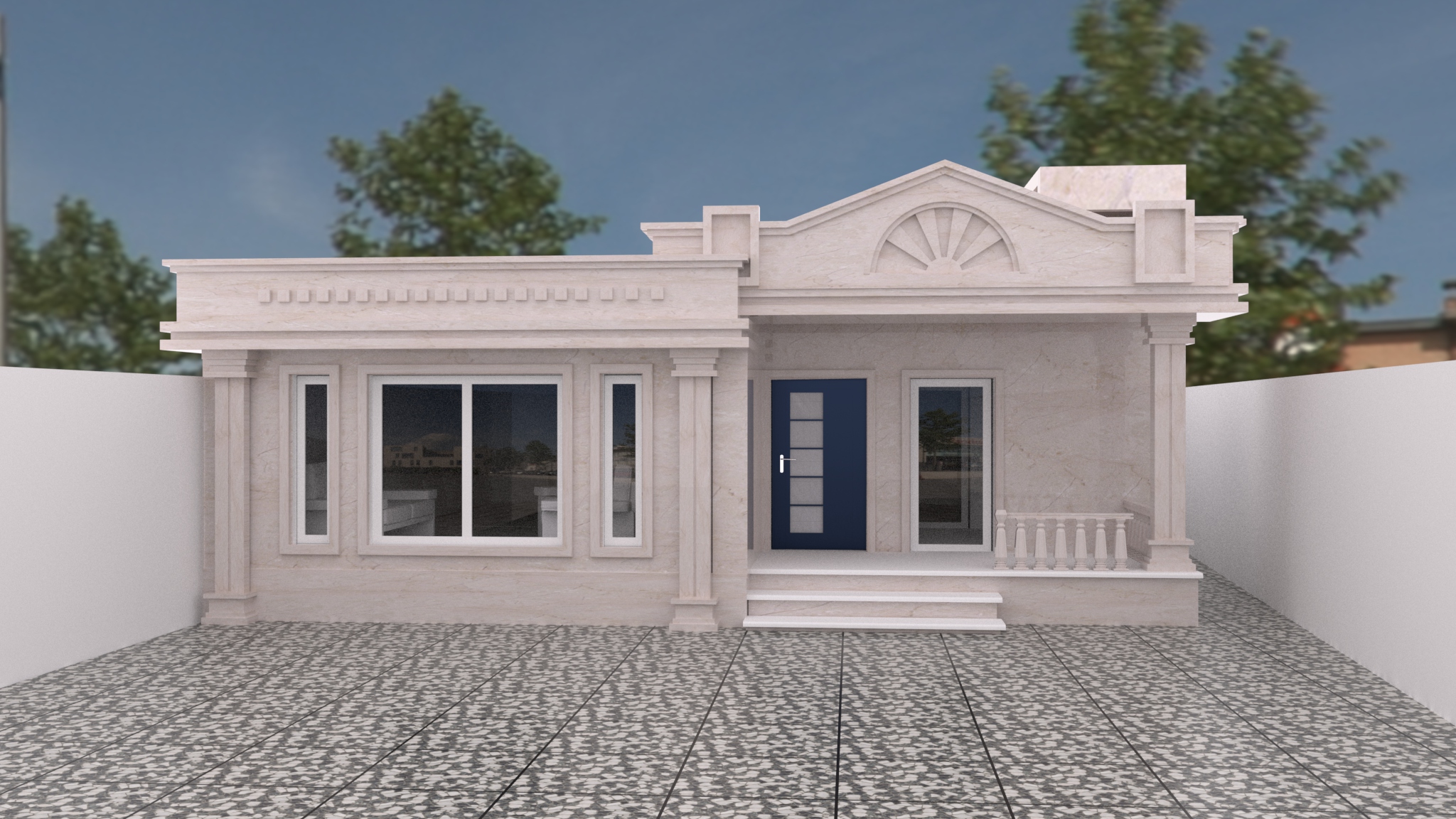 سه بعدی سازی نمای داخلی و خارجی