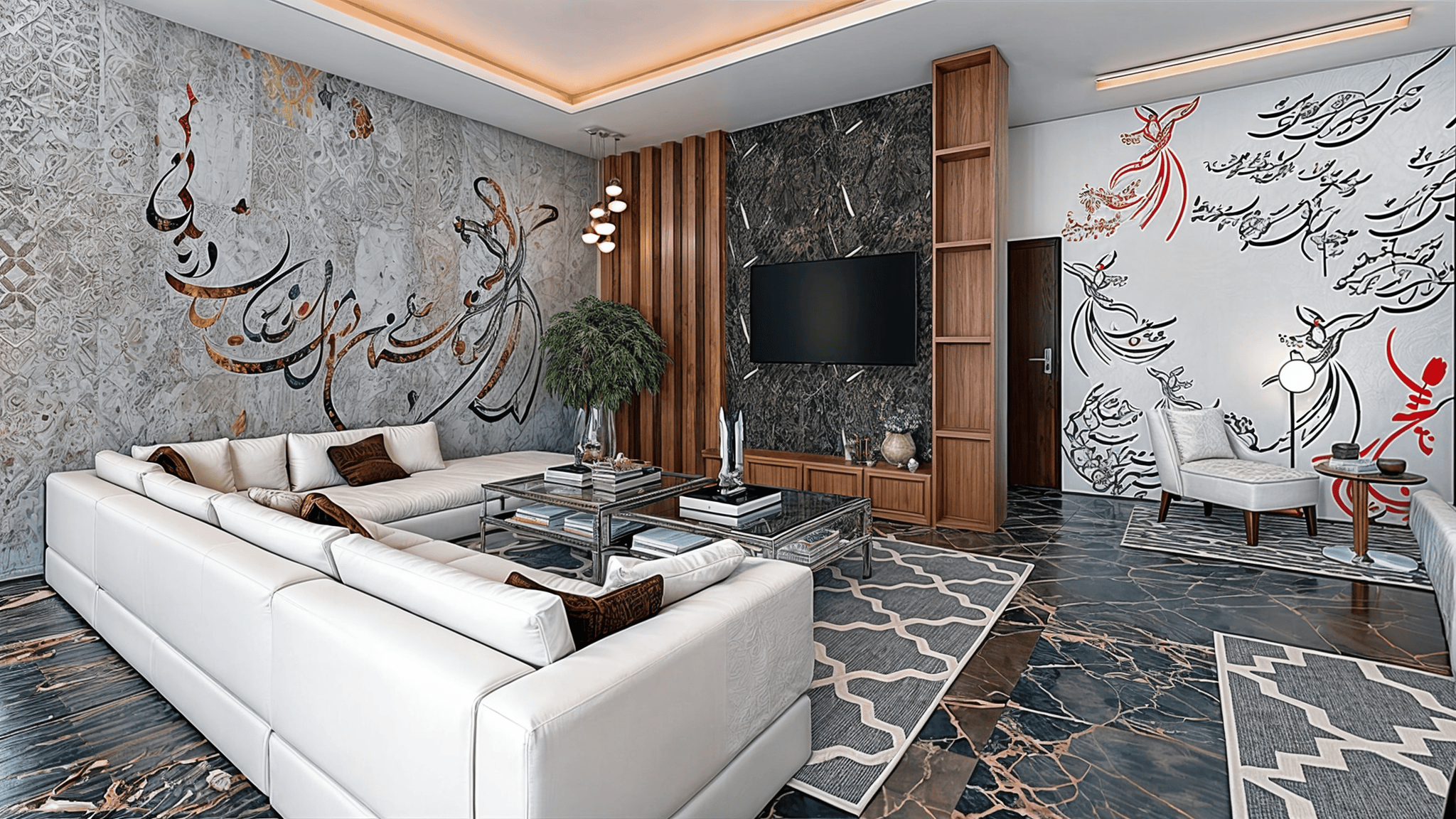 طراحی داخلی و دکوراسیون واحد 130 متری