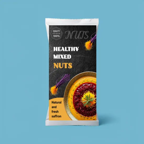 طراحی موکاپ شرکت خارجی بسته بندی زعفران