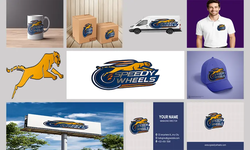 طراحی هویت بصری Speedy Wheels