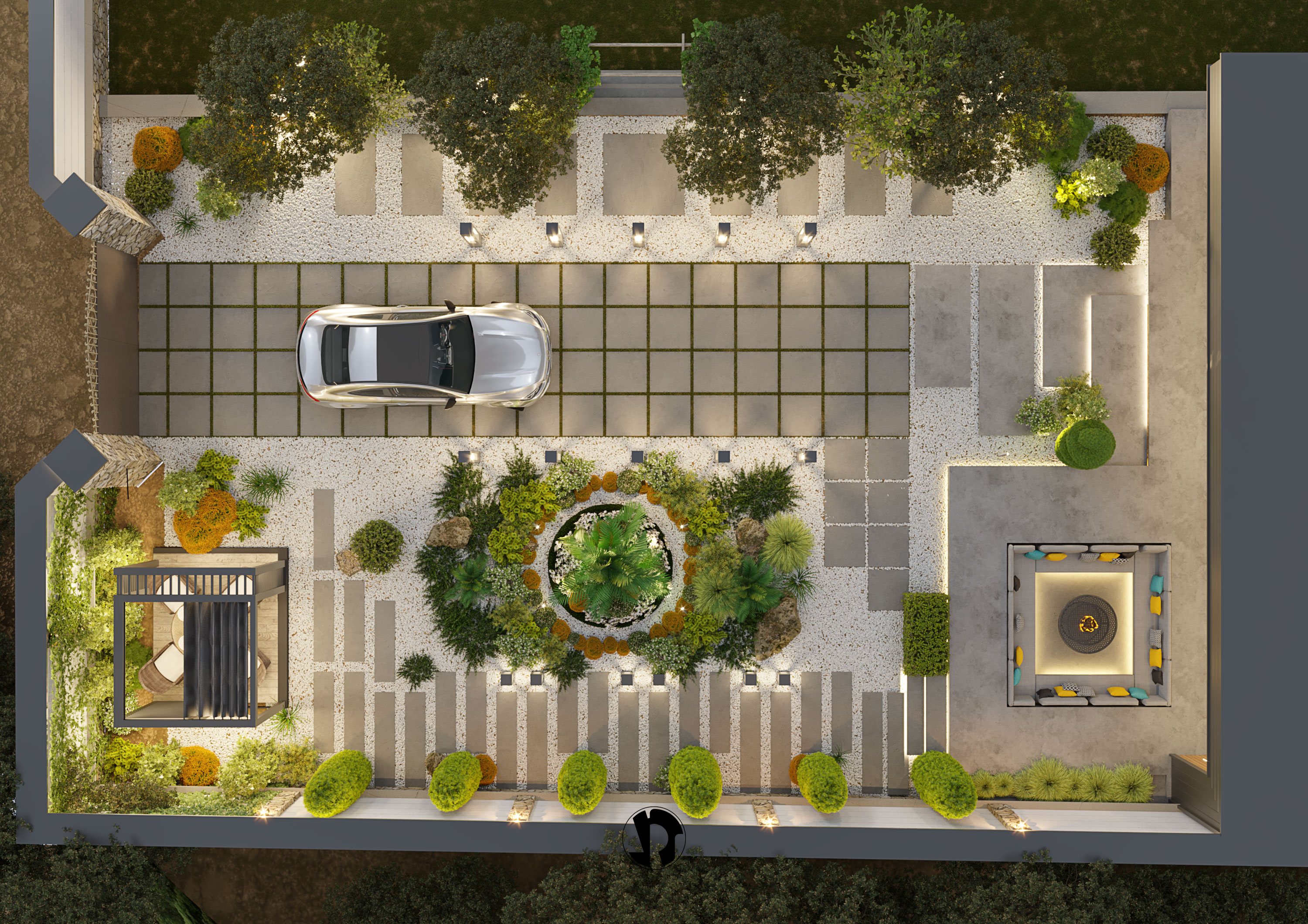 طراحی محوطه ویلا