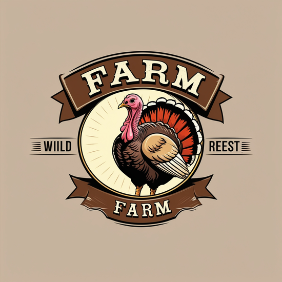 لوگو بوقلمون برای فروشگاه ها بسته بندی و طیور