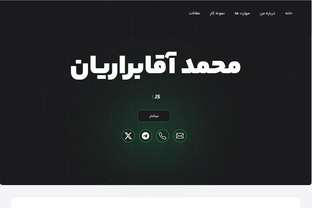 سایت شخصی فلت و پویا