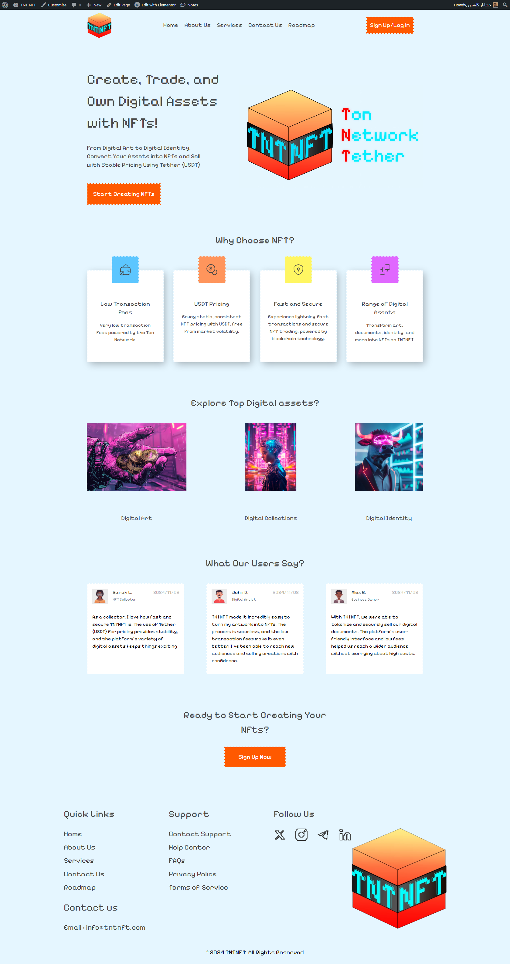 وبسایت TNTNFT
