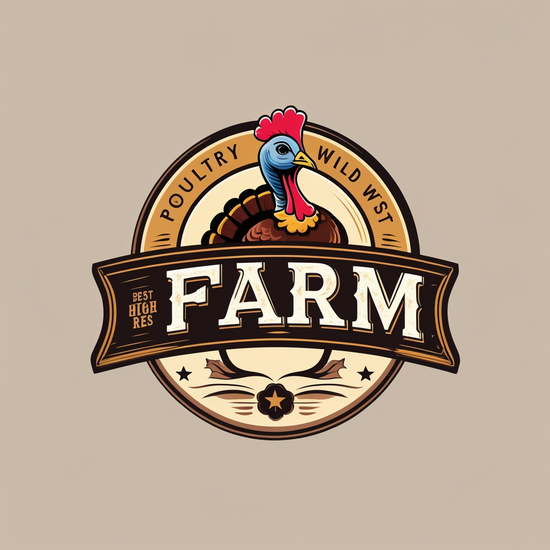 طراحی لوگو بوقلمون برای صنایع بسته بندی غذایی و طیور