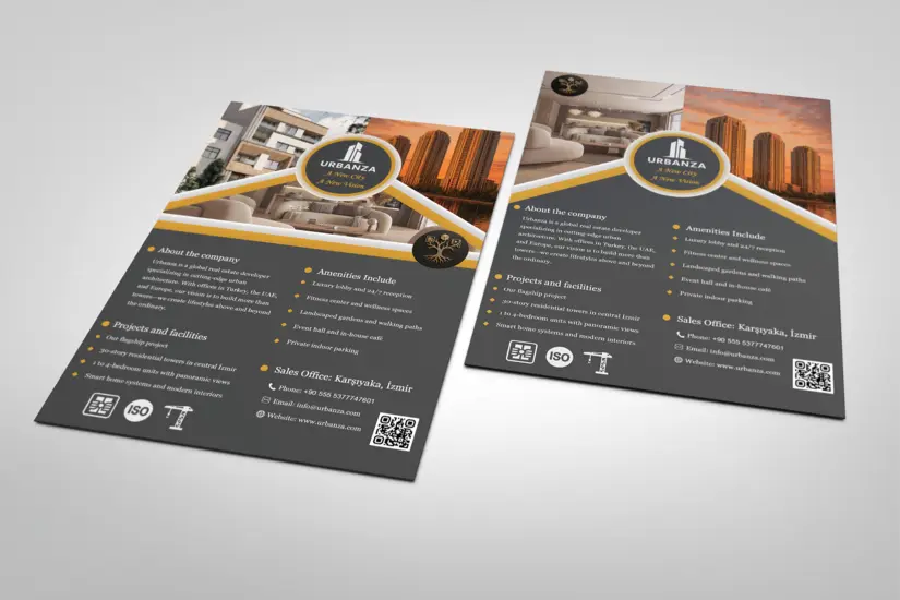 4-طراحی کارت ویزت، بروشور و پوستر شرکت Urbanza