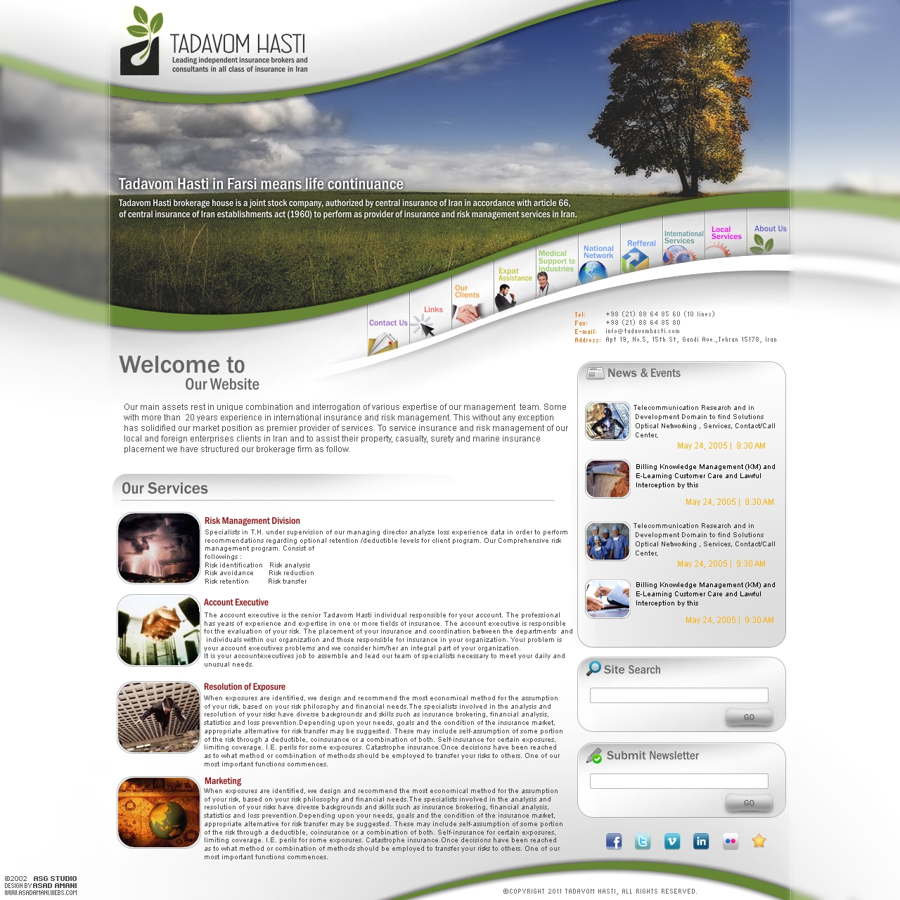 وب سایت رسمی شرکت "تداوم هستی"