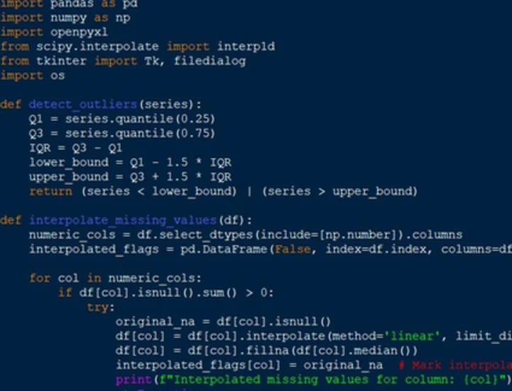 طراحی کد پایتون جهت درون‌یابی متغیر