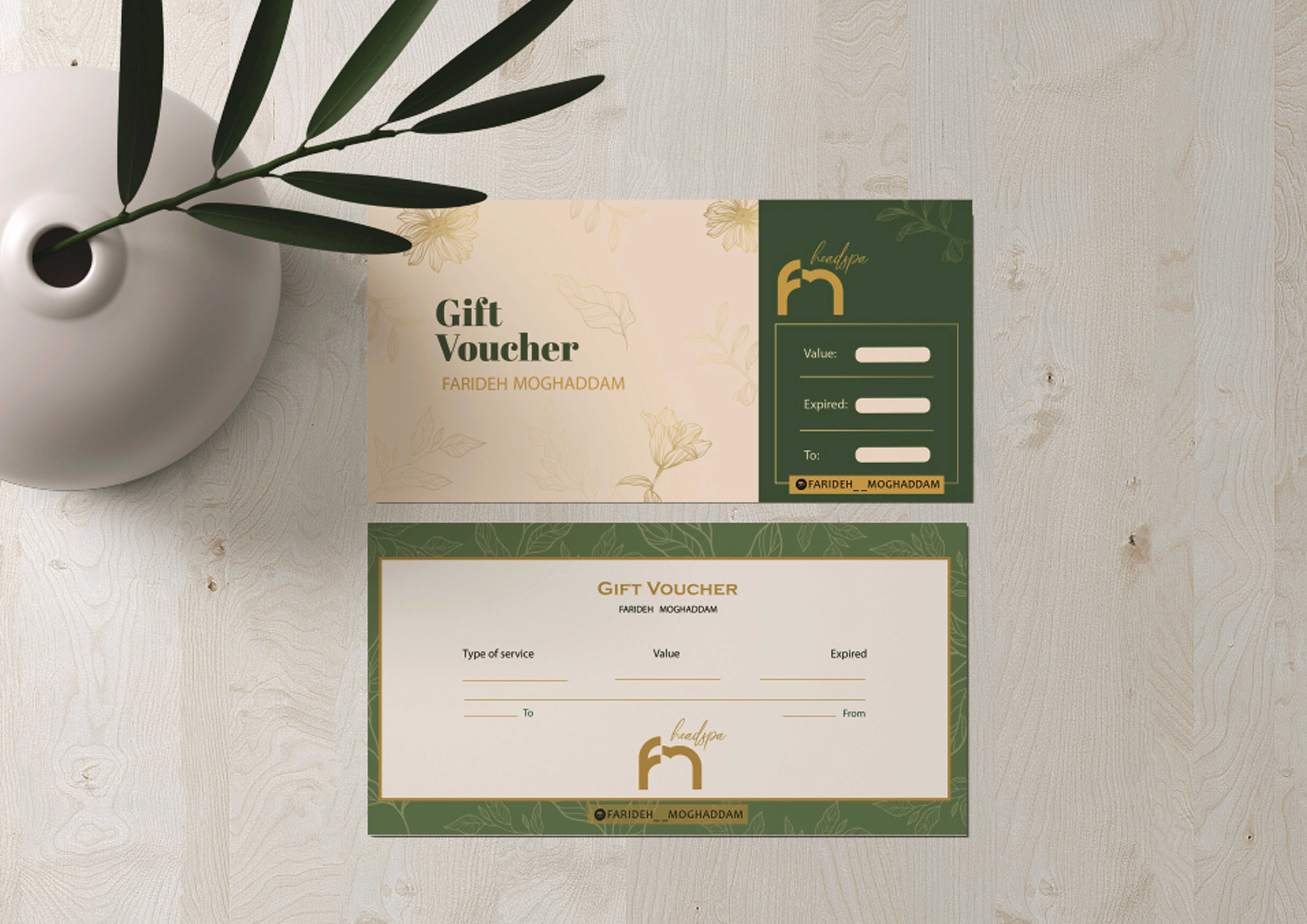 طراحی گیفت کارت خدمات هیرتراپی