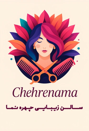 طراحی لوگوی سالن زیبایی چهره نما (لوگو مدرن و جذاب)