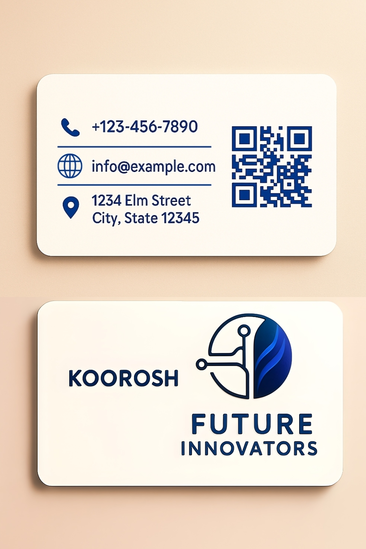 طراحی کارت ویزیت شرکتی برای برند فناوری