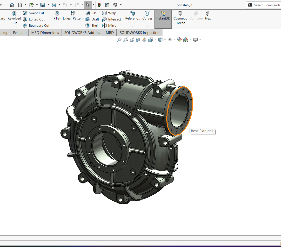 مدلسازی پوسته پمپ
