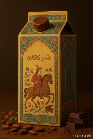 4-طراحی بسته‌بندی "شیر کاکائو" با الهام از هنر اصیل ایرانی