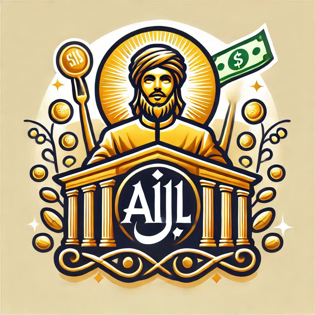 لوگو در مورد مغازه طلا و به نام فرد (علی) هست با رنگ طلایی